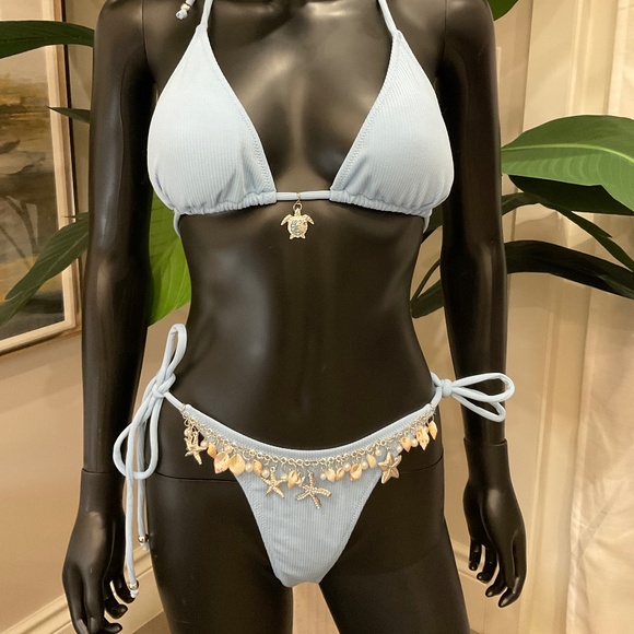 Charming Bikinis | Swim | Blue Bikini With Charming Bikinis Charms | Poshmark